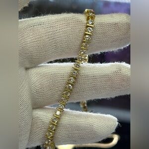 14kt Yellow Gold 6.5 CT Tennis Bracelet